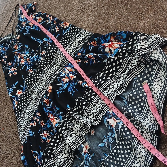 Jealous Tomato blue floral print high low maxi dress size small - Picture 13 of 15